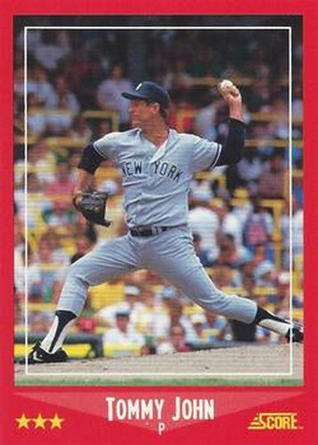 #240 Tommy John - New York Yankees - 1988 Score Baseball