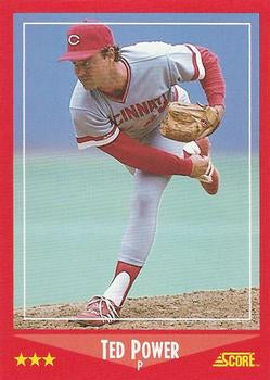 #242 Ted Power - Cincinnati Reds - 1988 Score Baseball