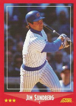 #244 Jim Sundberg - Chicago Cubs - 1988 Score Baseball