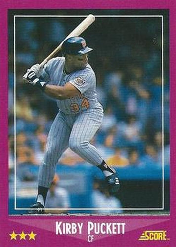 #24 Kirby Puckett - Minnesota Twins - 1988 Score Baseball