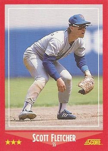#251 Scott Fletcher - Texas Rangers - 1988 Score Baseball