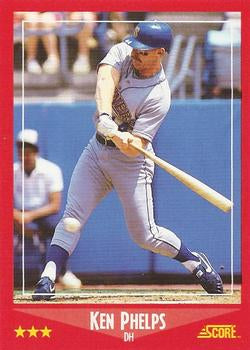 #256 Ken Phelps - Seattle Mariners - 1988 Score Baseball