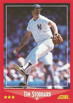 #258 Tim Stoddard - New York Yankees - 1988 Score Baseball