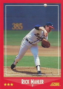 #319 Rick Mahler - Atlanta Braves - 1988 Score Baseball