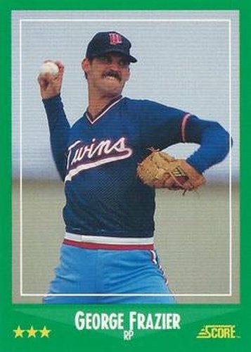 #332 George Frazier - Minnesota Twins - 1988 Score Baseball