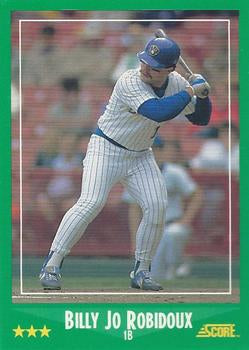 #334 Billy Jo Robidoux - Milwaukee Brewers - 1988 Score Baseball