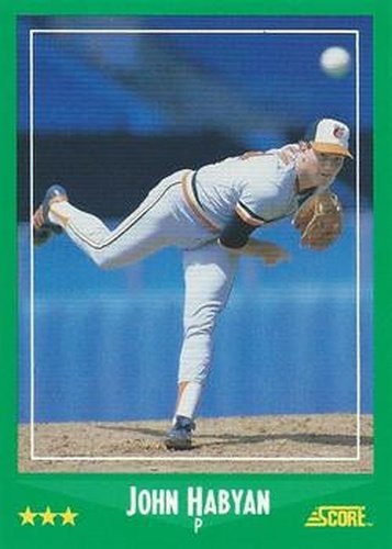 #353 John Habyan - Baltimore Orioles - 1988 Score Baseball