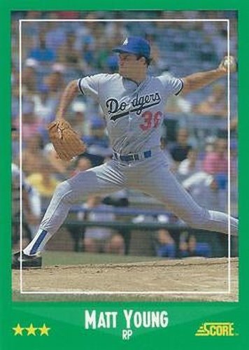 #357 Matt Young - Los Angeles Dodgers - 1988 Score Baseball