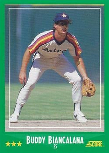 #383 Buddy Biancalana - Houston Astros - 1988 Score Baseball
