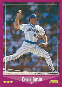 #38 Chris Bosio - Milwaukee Brewers - 1988 Score Baseball