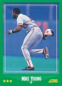 #393 Mike Young - Baltimore Orioles - 1988 Score Baseball