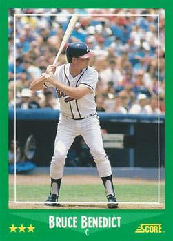 #423 Bruce Benedict - Atlanta Braves - 1988 Score Baseball