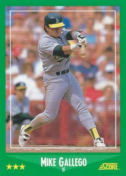 #428 Mike Gallego - Oakland Athletics - 1988 Score Baseball