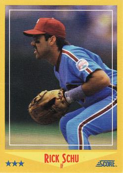 #448 Rick Schu - Philadelphia Phillies - 1988 Score Baseball