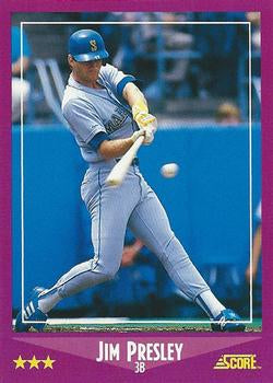 #46 Jim Presley - Seattle Mariners - 1988 Score Baseball