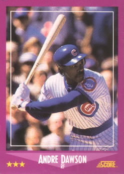 #4 Andre Dawson - Chicago Cubs - 1988 Score Baseball
