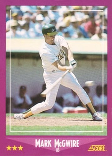 #5 Mark McGwire - Oakland Athletics - 1988 Score Baseball