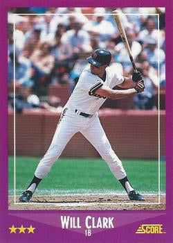 #78 Will Clark - San Francisco Giants - 1988 Score Baseball