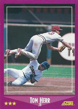 #84 Tom Herr - St. Louis Cardinals - 1988 Score Baseball