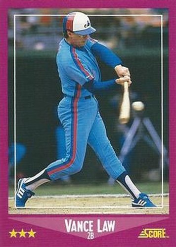 #85 Vance Law - Montreal Expos - 1988 Score Baseball