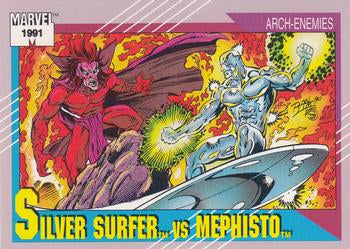 #123 Silver Surfer vs. Mephisto - 1991 Impel Marvel Universe Series II