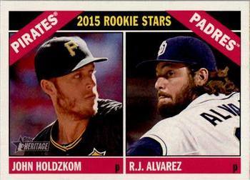 #123 John Holdzkom / R.J. Alvarez - Pittsburgh Pirates / San Diego Padres - 2015 Topps Heritage Baseball