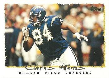 #123 Chris Mims - San Diego Chargers - 1995 Topps Football