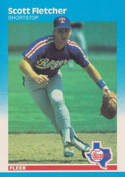 #123 Scott Fletcher - Texas Rangers - 1987 Fleer Baseball