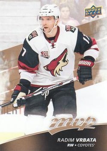 #123 Radim Vrbata - Arizona Coyotes - 2017-18 Upper Deck MVP Hockey