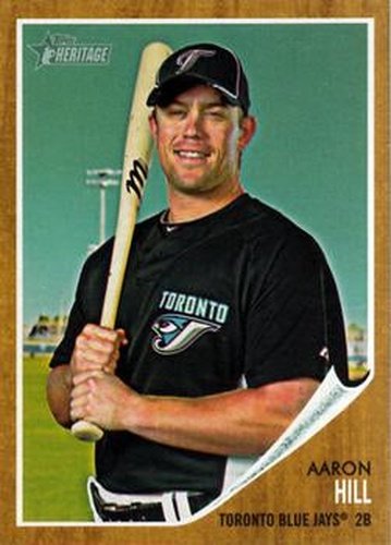 #123 Aaron Hill - Toronto Blue Jays - 2011 Topps Heritage Baseball