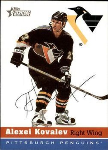#123 Alex Kovalev - Pittsburgh Penguins - 2000-01 Topps Heritage Hockey