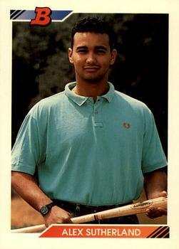 #123 Alex Sutherland - Seattle Mariners - 1992 Bowman Baseball