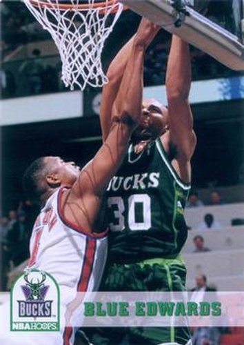 #123 Blue Edwards - Milwaukee Bucks - 1993-94 Hoops Basketball