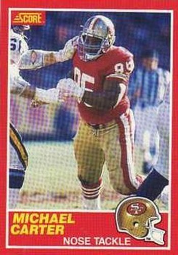 #123 Michael Carter - San Francisco 49ers - 1989 Score Football