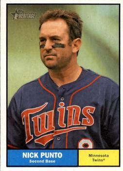 #123 Nick Punto - Minnesota Twins - 2010 Topps Heritage Baseball