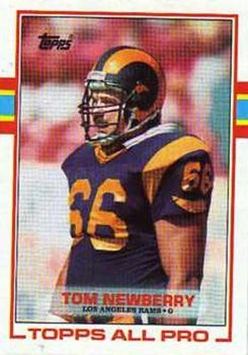 #123 Tom Newberry - Los Angeles Rams - 1989 Topps Football