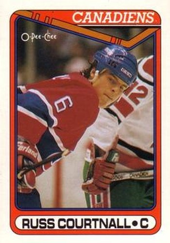 #124 Russ Courtnall - Montreal Canadiens - 1990-91 O-Pee-Chee Hockey