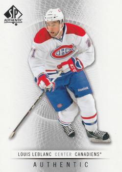 #124 Louis Leblanc - Montreal Canadiens - 2012-13 SP Authentic Hockey