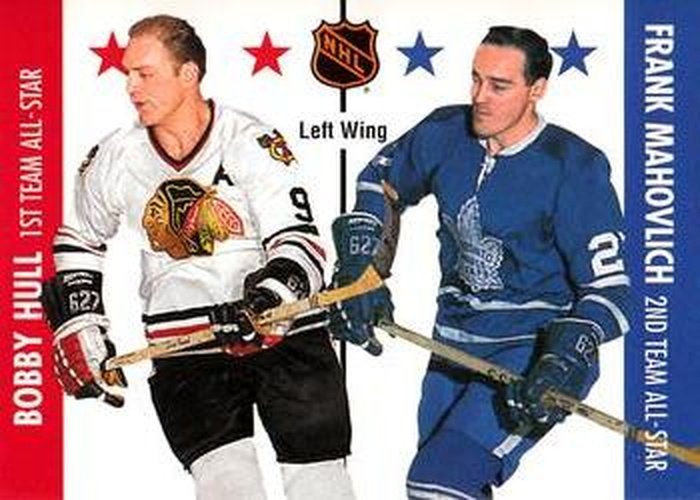#124 Bobby Hull / Frank Mahovlich - Chicago Blackhawks / Toronto Maple Leafs - 1995-96 Parkhurst 1966-67 Hockey