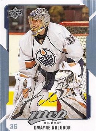 #124 Dwayne Roloson - Edmonton Oilers - 2008-09 Upper Deck MVP Hockey
