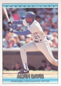 #124 Alvin Davis - Seattle Mariners - 1992 Donruss Baseball