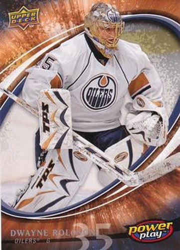 #124 Dwayne Roloson - Edmonton Oilers - 2008-09 Upper Deck Power Play Box Set Hockey