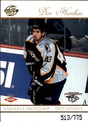 #124 Dan Hamhuis - Nashville Predators - 2003-04 Pacific Supreme Hockey