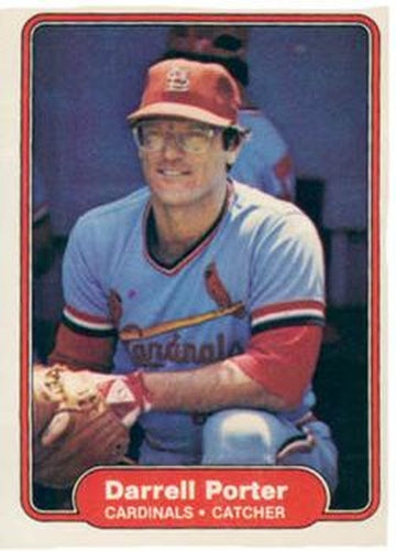 #124 Darrell Porter - St. Louis Cardinals - 1982 Fleer Baseball