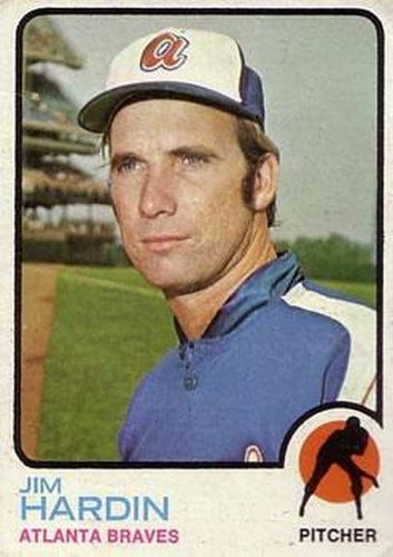 #124 Jim Hardin - Atlanta Braves - 1973 Topps Baseball