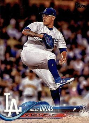 #124 Julio Urias - Los Angeles Dodgers - 2018 Topps Baseball