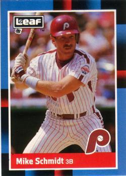 #124 Mike Schmidt - Philadelphia Phillies - 1988 Leaf Baseball