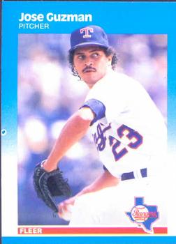 #124 Jose Guzman - Texas Rangers - 1987 Fleer Baseball