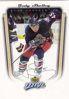 #124 Jody Shelley - Columbus Blue Jackets - 2005-06 Upper Deck MVP Hockey