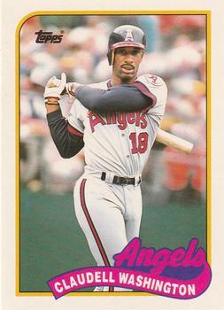 #125T Claudell Washington - California Angels - 1989 Topps Traded Baseball